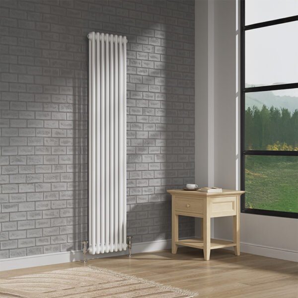 TRH-2-Column-Vertical-Radiator-1800mm-x-380mm-White-Closeup