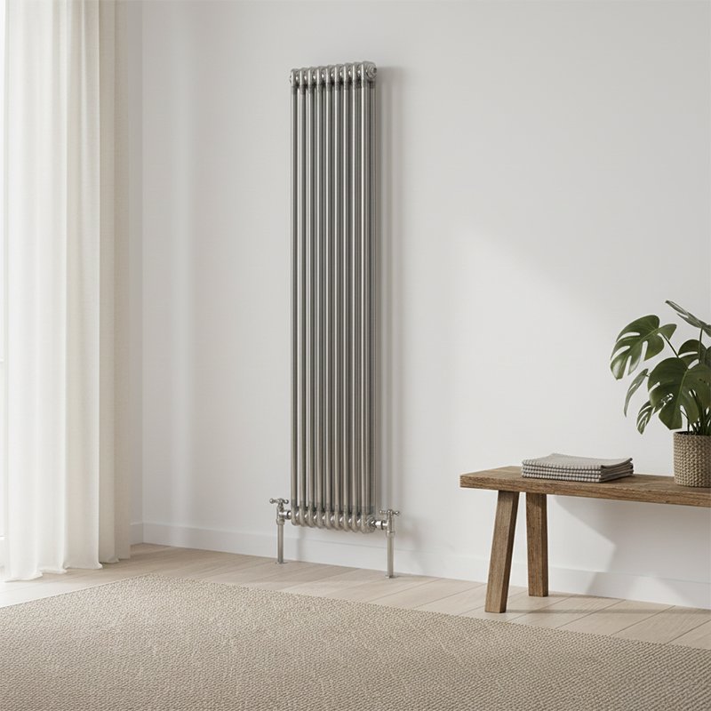 TRH-2-Column-Vertical-Radiator-1800mm-x-425mm-Raw-Metal TRH-2-Column-Vertical-Radiator-1800mm-x-425mm-Raw-Metal