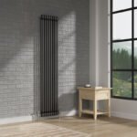 TRH-2-Column-Vertical-Radiator-1800mm-x-380mm-Raw-Metal-Closeup