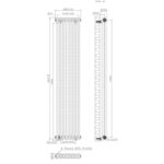 Aura 2 Column Vertical Radiator 1800mm x 380mm Anthracite - Image 5