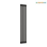 Aura 2 Column Vertical Radiator 1800mm x 380mm Raw Metal