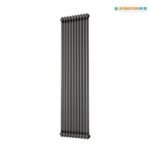 Aura 2 Column Vertical Radiator 1800mm x 470mm Raw Metal