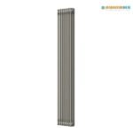 Aura 3 Column Vertical Radiator 1800mm x 290mm Raw Metal