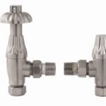 TRH Buckingham Ornate Angled TRV Set Brushed Nickel