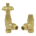 TRH Buckingham Ornate Angled TRV Set Brushed Brass
