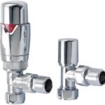 TRH Contemporary Angled TRV Set Chrome