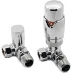 TRH Contemporary Corner TRV Set Chrome