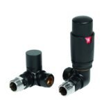 TRH Contemporary Corner TRV Set Black