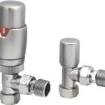 TRH Contemporary Angled TRV Set Satin Nickel