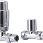 TRH Contemporary Straight TRV Set Chrome