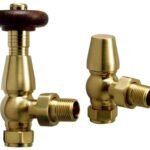 TRH Kensington Traditional Angled TRV Set Traditional Brass
