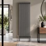 Aura 2 Column Vertical Radiator 1800mm x 515mm Raw Metal - Image 2
