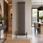 Aura 3 Column Vertical Radiator 1800mm x 425mm Raw Metal - Image 2