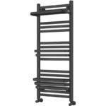 Luxury Heated Towel Rail 1000mm x 500mm in Matt Black finish, front view