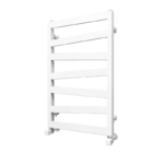 Modern Ladder Towel Radiator 800mm x 500mm in White, compact wall-mounted design, front view