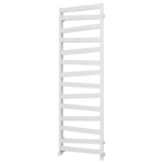 Tall Modern Ladder Towel Radiator 1600mm x 550mm in White, full height front view