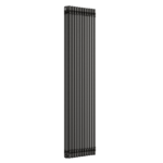 Close-up of raw metal finish and 3-column profile on the 1800mm x 515mm radiator