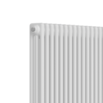 Close-up of white finish and 3-column profile on the 600mm x 1100mm radiator