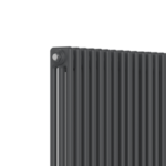 Close-up of anthracite finish and 3-column profile on the 600mm x 1010mm radiator