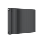 Close-up of anthracite finish and 3-column profile on the 600mm x 1100mm radiator