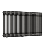 Close-up of raw metal finish and 2-column profile on the 600mm x 1415mm radiator