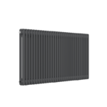 Close-up of anthracite finish and 2-column profile on the 600mm x 1415mm radiator