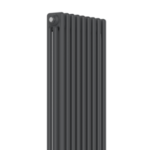 Close-up of anthracite finish and 3-column profile on the 1800mm x 425mm radiator
