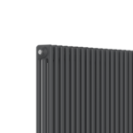 Close-up of anthracite finish and 3-column profile on the 600mm x 1010mm radiator