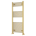 Vela Brushed Brass Designer Towel Radiator 1200mm x 500mm - Image 2