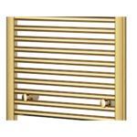 Vela Brushed Brass Designer Towel Radiator 1200mm x 500mm - Image 3