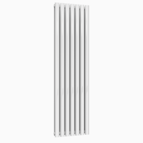 TRH NINA 1600 X 420 Nina Double Oval Vertical Designer Radiator 1600mm x 420mm White - Image 1