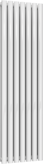 Nina Double Oval Vertical Designer Radiator 1600mm x 420mm White - Image 4