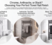 Chrome, anthracite and black towel rails compared for bathroom styles
