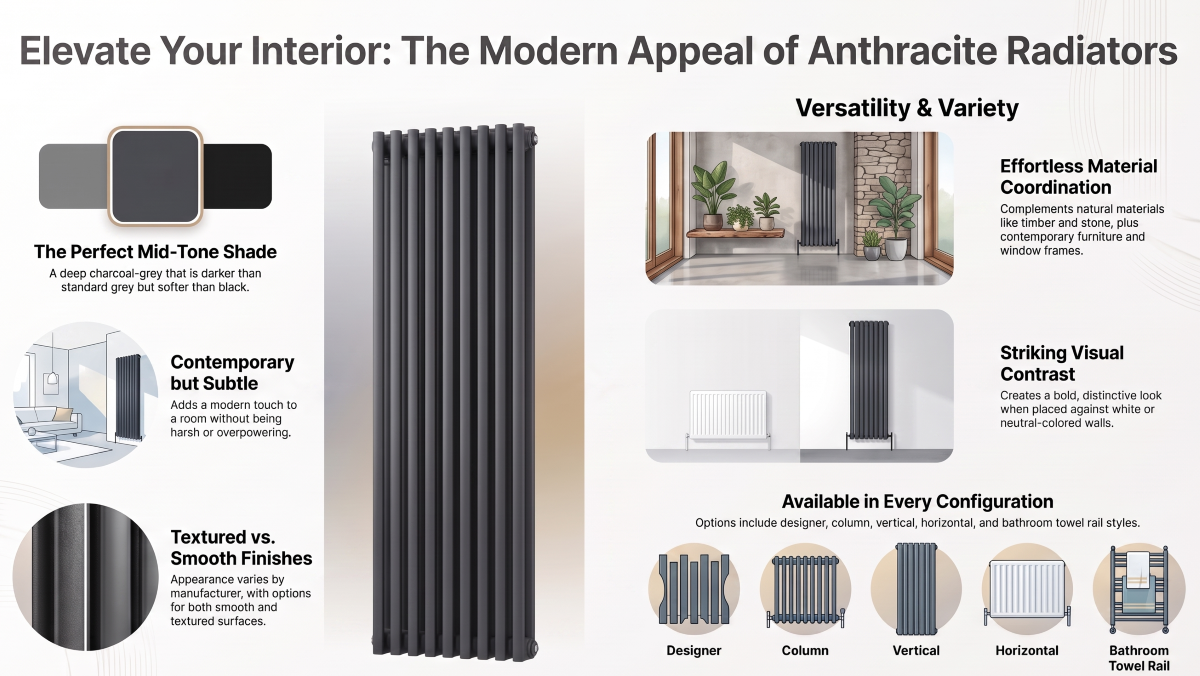 The Modern Appeal of Anthracite Radiators in UK Interiors
