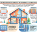 Infographic displaying radiator replacement costs for a 3-bedroom UK home, comparing standard panel radiators against designer styles.