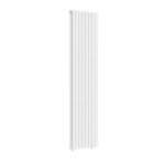 Alma Double Oval Vertical Designer Radiator 1800mm x 480mm White - Image 4