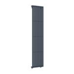 Alma Single Oval Vertical Designer Radiator 1800mm x 480mm Anthracite - Image 4