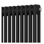 Aura 2 Column Horizontal Radiator 600mm x 785mm Matt Black - Image 3