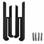 Aura 2 Column Radiator Feet Pair Matt Black