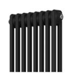 Aura 2 Column Vertical Radiator 1800mm x 470mm Matt Black - Image 3