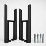 Aura 3 Column Radiator Feet Matt Black