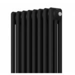 Aura 3 Column Vertical Radiator 1800mm x 470mm Matt Black - Image 3