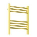 Aura Mira Steel Towel Rail Brushed Brass 1800mm x 500mm - Image 2