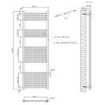 Aura Mira Steel Towel Rail Chrome 1500mm x 500mm - Image 4