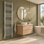 Aura Mira Steel Towel Rail Chrome 1800mm x 500mm Roomshot