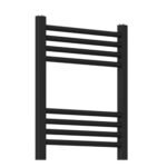 Aura Mira Steel Towel Rail Matt Black 1500mm x 500mm - Image 2