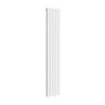 Luna Double Flat Vertical Designer Radiator 1800mm x 380mm White - Image 4