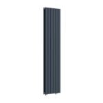 Luna Double Flat Vertical Designer Radiator 1800mm x 456mm Anthracite - Image 4
