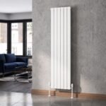 Luna Double Flat Vertical Designer Radiator 1800mm x 456mm White Roomshot