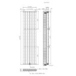 Luna Double Flat Vertical Designer Radiator 1800mm x 456mm White - Image 5